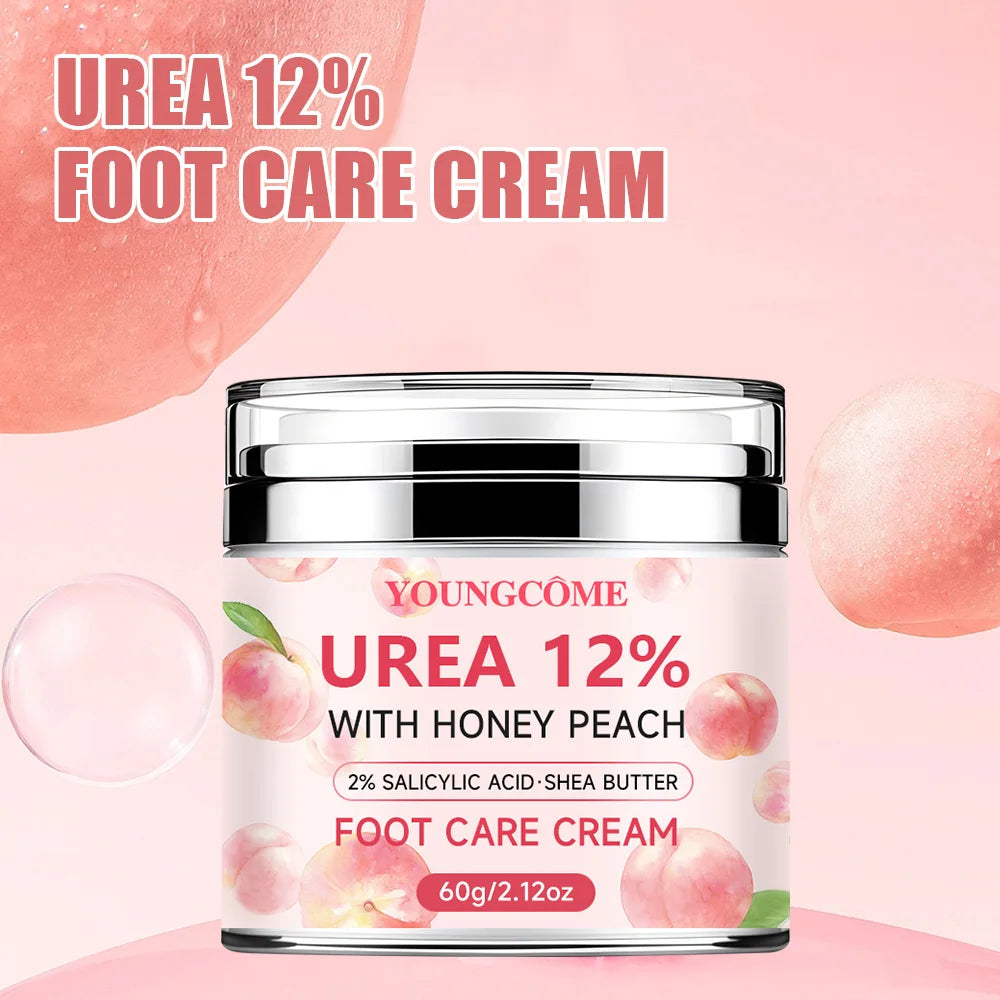 YOUNGCOME Peach Urea Foot Cream – Moisturizer for Dry Skin Foot & Hand Cream Qst