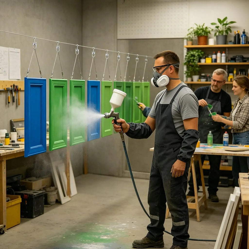 360° Rotating Door Painting Hanger & Varnishing System | Qme Painting Hanger System Qme
