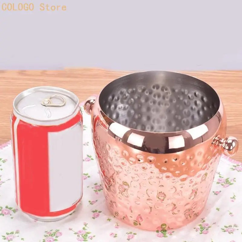 Wide Mouth Stainless Steel Ice Bucket & Beverage Cooler Tub Ice Bucket Qme