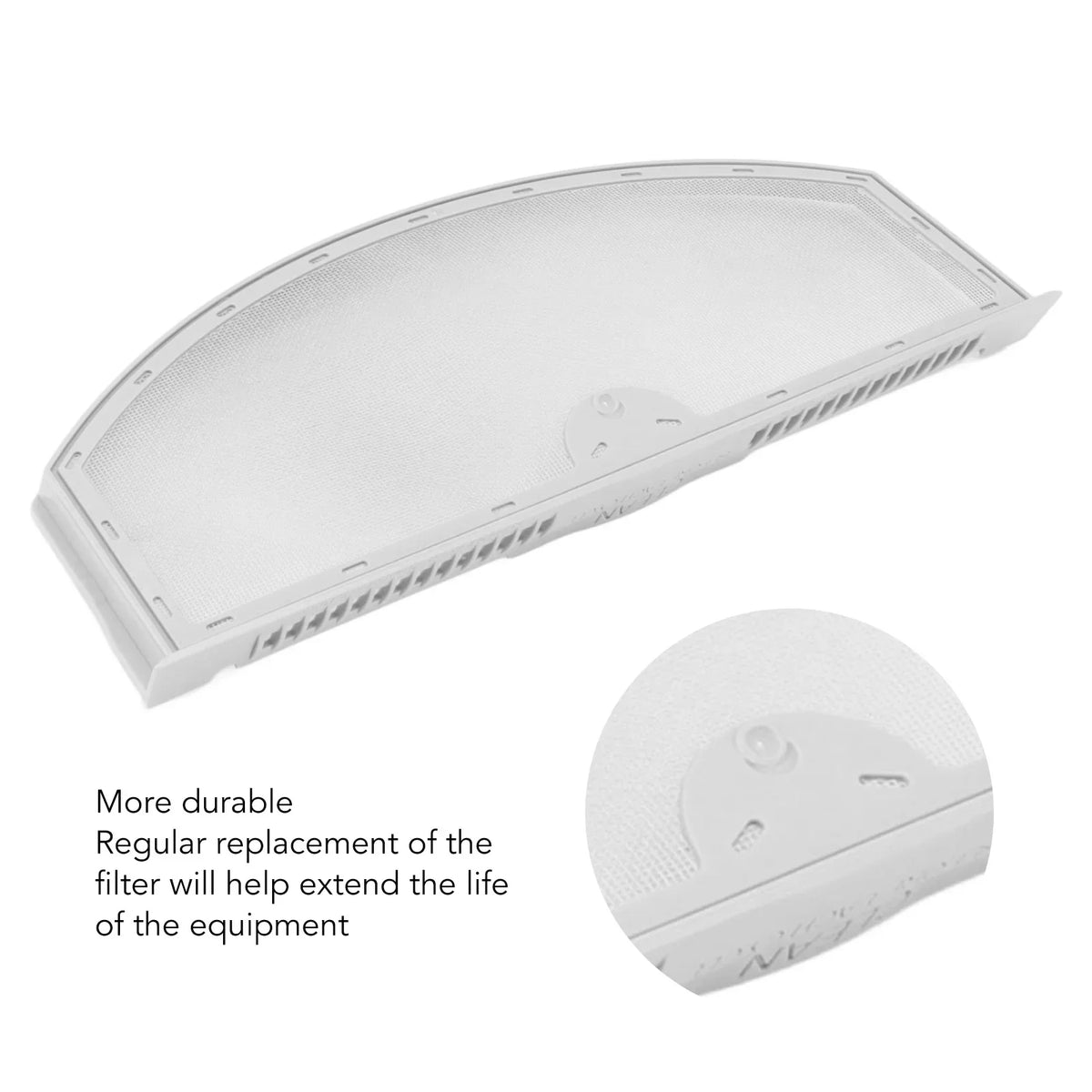 WE03X23881 Dryer Lint Filter – ABS Frame Stainless Steel Screen Dryer Lint Filter Qme