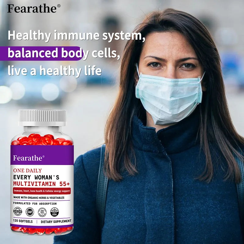 Women's 55+ Multivitamin Capsules – Vitamins A B C D E K Women's Multivitamin Qst