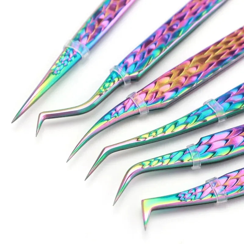 Precision False Eyelash Tweezers – Anti-Static Stainless Steel Eyelash Tweezers Qme