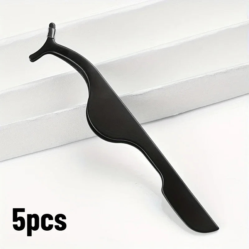 5-Piece Lipstick Applicator & Eyelash Forceps Curler Set Makeup Tool Set Qme