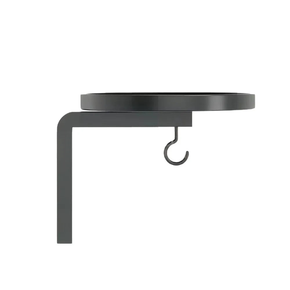 3-in-1 Wall Mounted Metal Bird Feeder Bath & Plant Hook | Rustic Wall Mounted Bird Feeder Qme