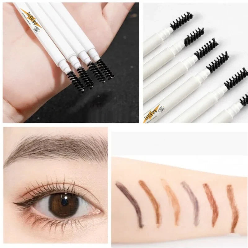 Waterproof Dual-Ended Eyebrow Pencil & Brush – 6 Colors Eyebrow Pencil Qme