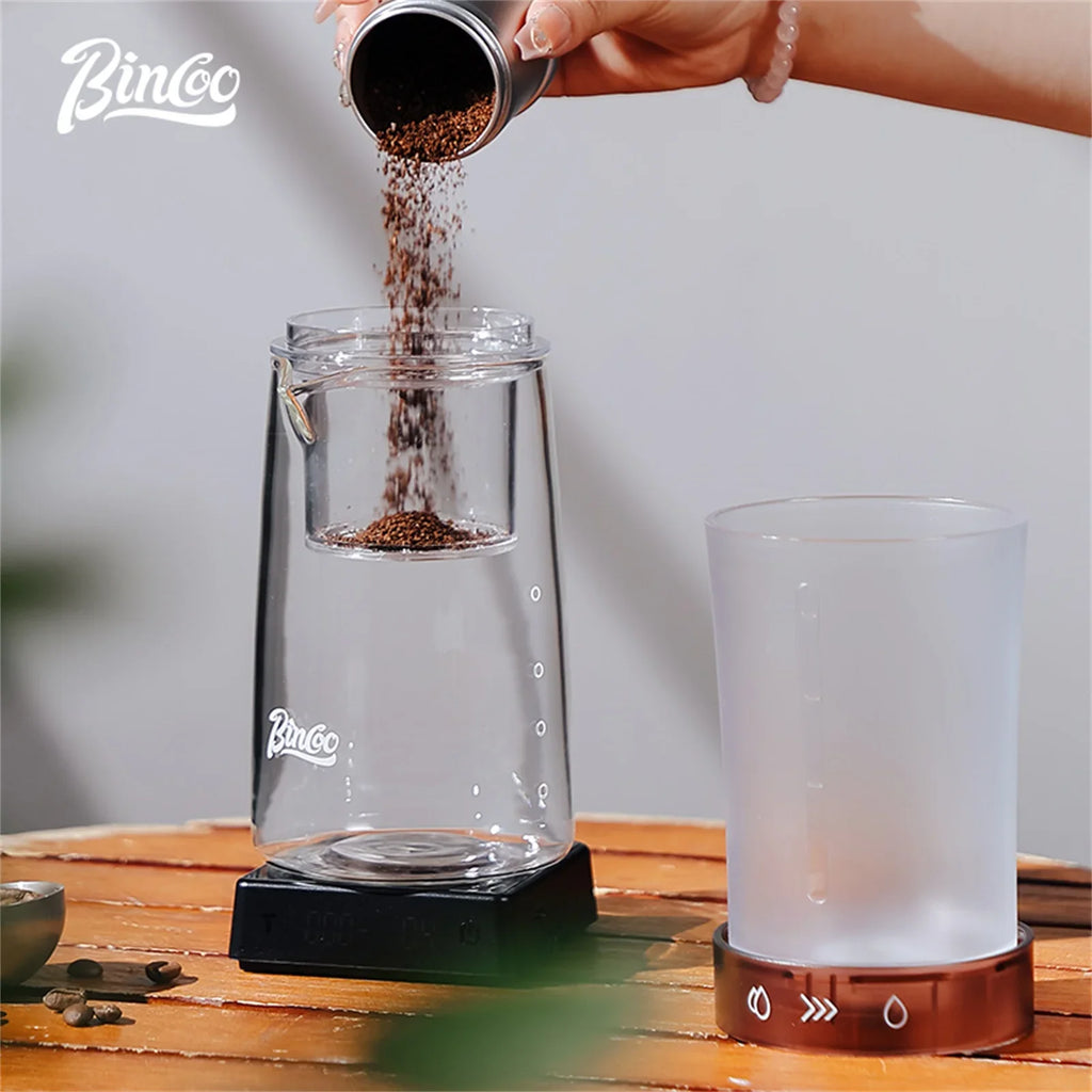 Bincoo Glass Cold Brew Tower – Ice Drip Coffee Maker 0.45L Cold Brew Tower Qst