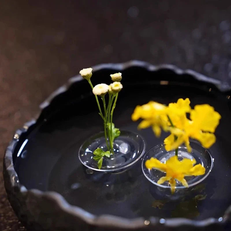 Hydroponic Floating Flower Stem Holder Transparent Display 5 Pcs Floral Stem Holder Qme