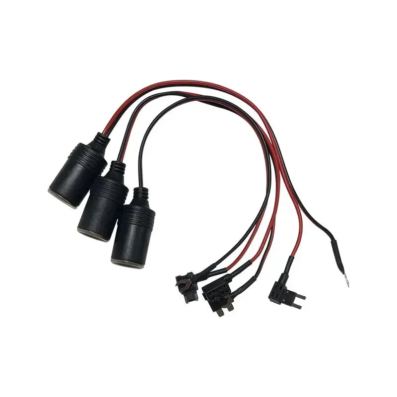 Pure Copper Car Cigarette Lighter Female Socket Plug Cable Car Socket Adapter Qme