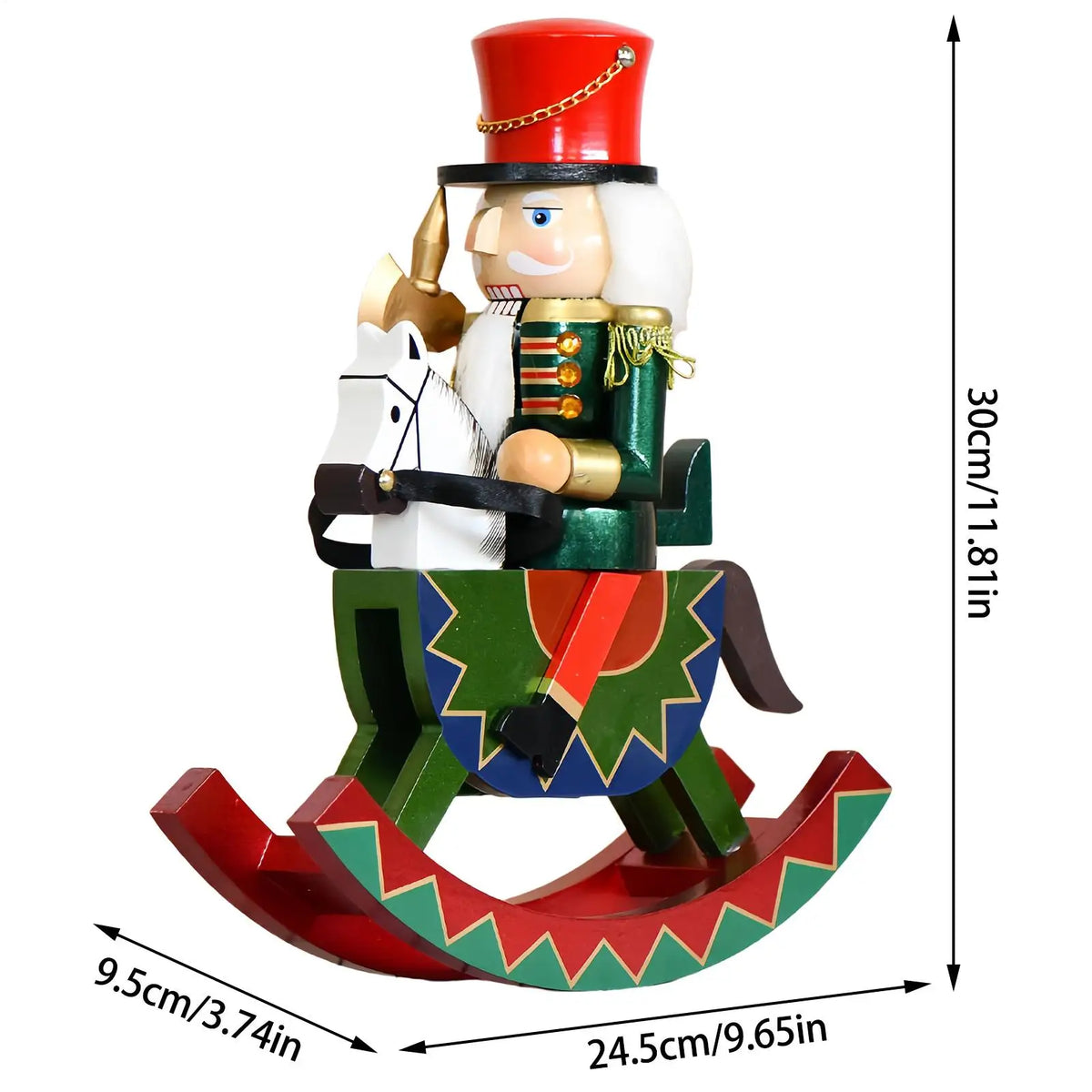 Retro Wooden Nutcracker Christmas Statue | Holiday Figurine Christmas Figurine Qme