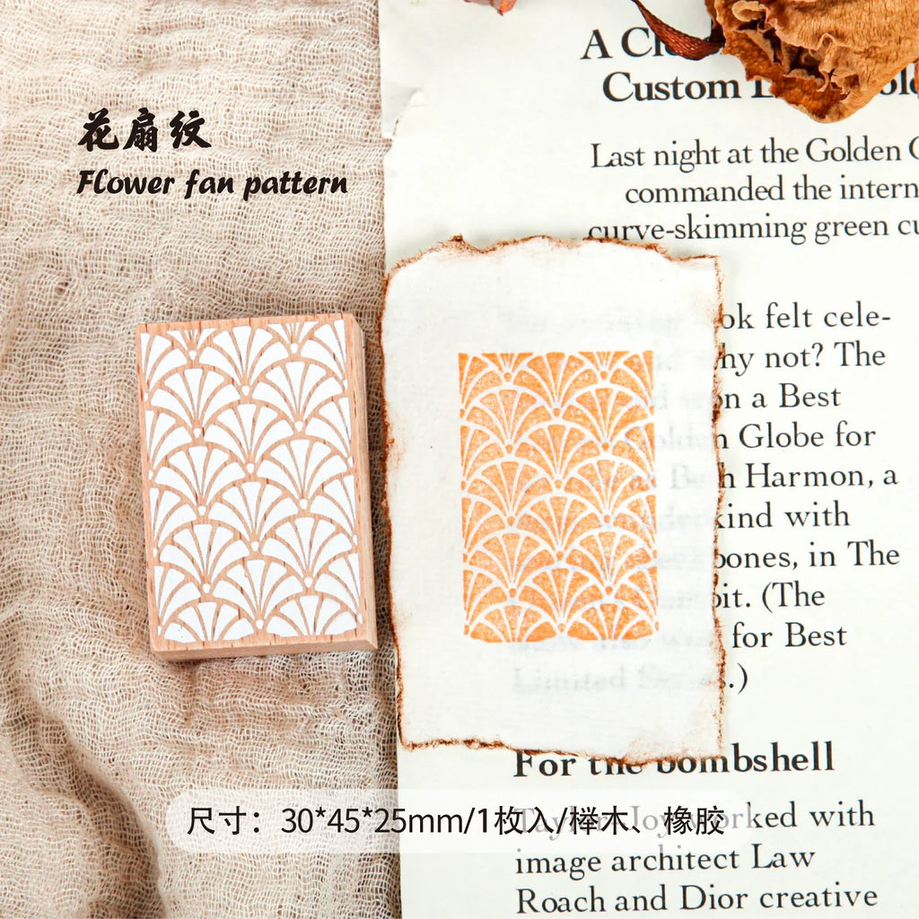 Retro Botanical Stamp Set – DIY Journal, Album & Collage Craft Stamp Set Qme F