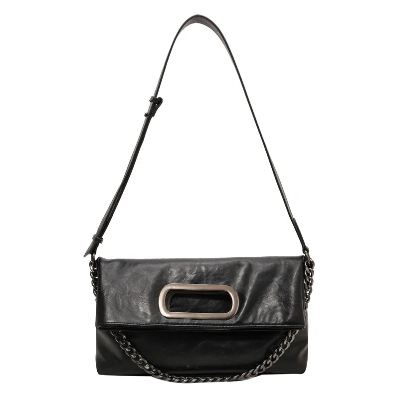 Women's Large Capacity Vintage Chic Commuter Tote Shoulder Bag Tote Shoulder Bag Qme black