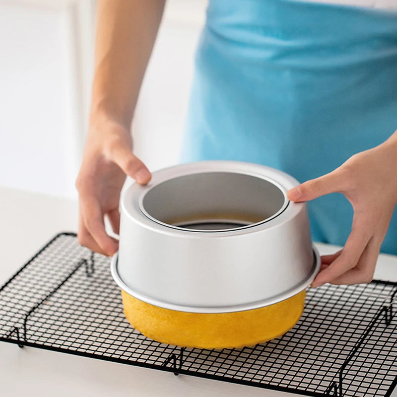 Nonstick Aluminum Round Cake Pan with Removable Base 4–10 In Round Cake Pan Qst