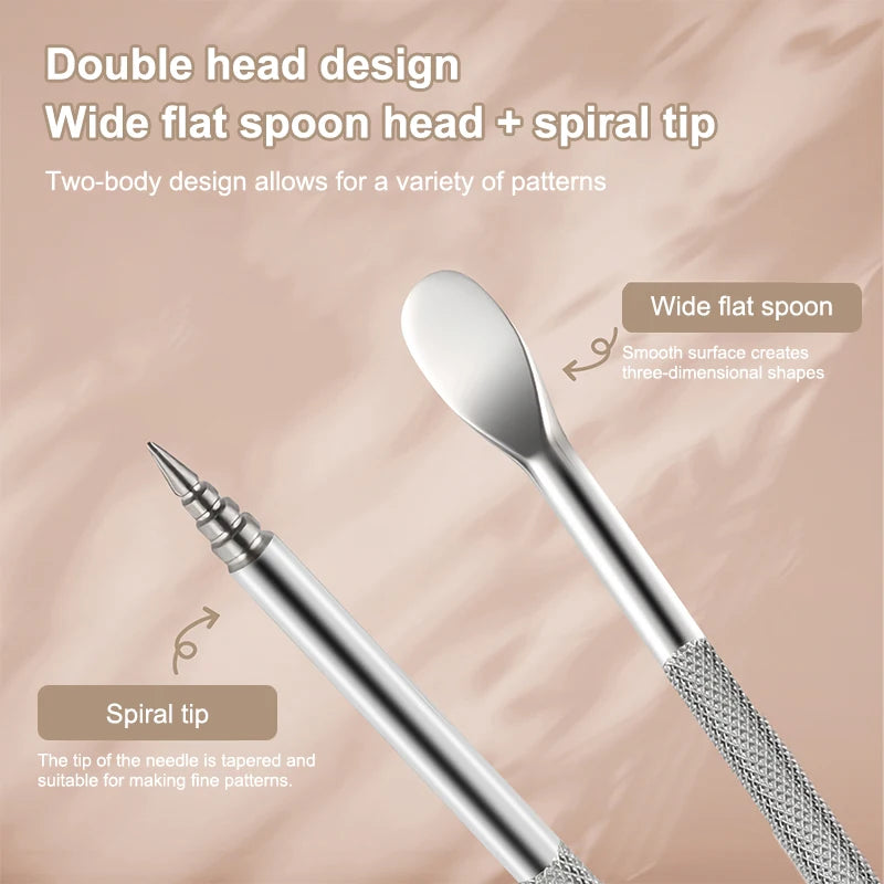 Double-Ended 3D Nail Carving Pen – Sculpture & Gel Art Tool Nail Art Pen Qst