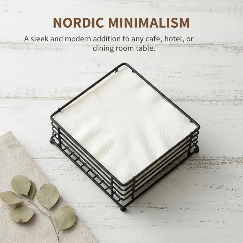 Iron Square Napkin Holder – Metal Dispenser, Kitchen & Dining Napkin Holder Qst