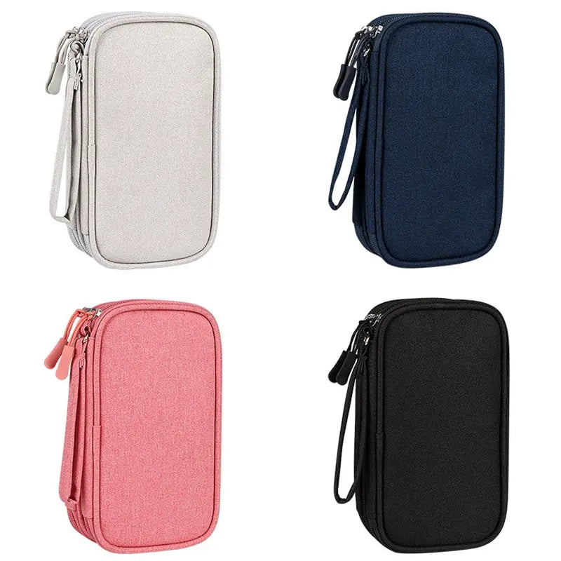 Travel Cable Organizer Bag | USB & Digital Accessories Pouch Cable Organizer Bag Qme