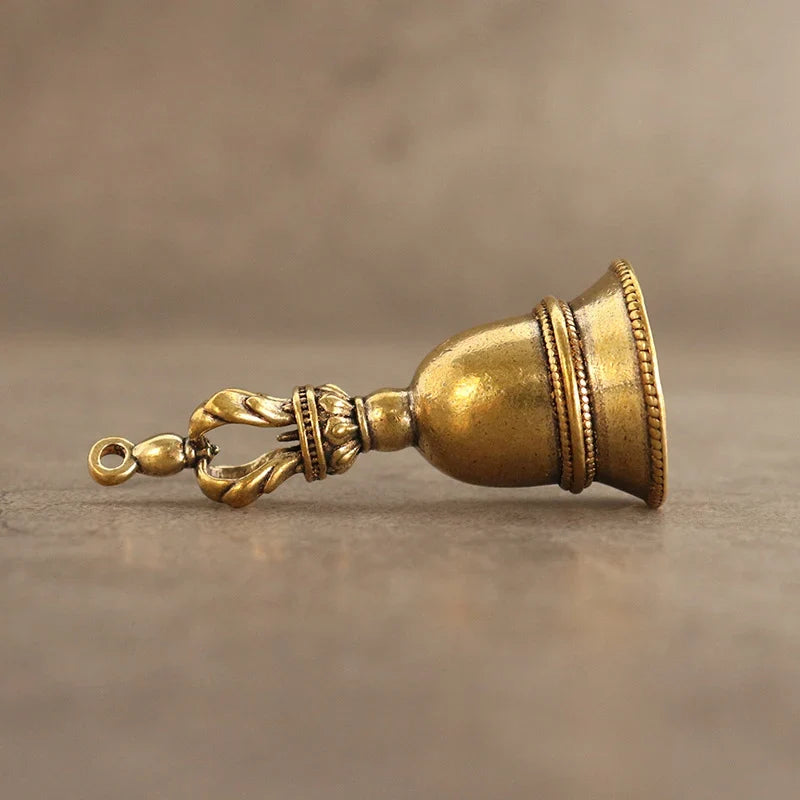 Vintage Brass Bell Charm Pendant – DIY Keychain & Craft Charm Pendant Qme