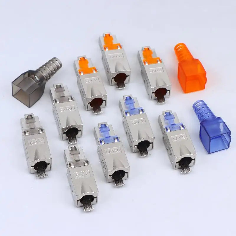 Tool-Free Zinc Alloy Ethernet Termination Plugs | 9 Colors Ethernet Connector Qme