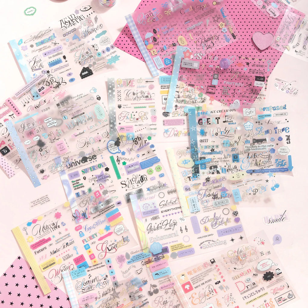 Retro Cartoon Die-Cut Japanese Sticker Book – 20 or 40 Sheets Decorative Sticker Book Qme