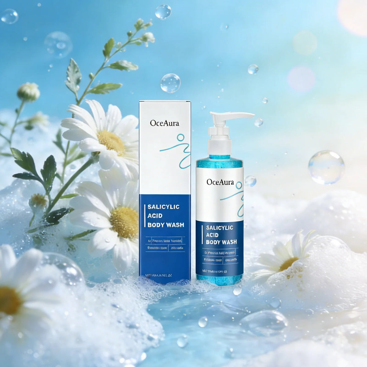 OceAura Salicylic Acid Body Wash – Exfoliating Shower Gel 100ml Exfoliating Body Wash Qst