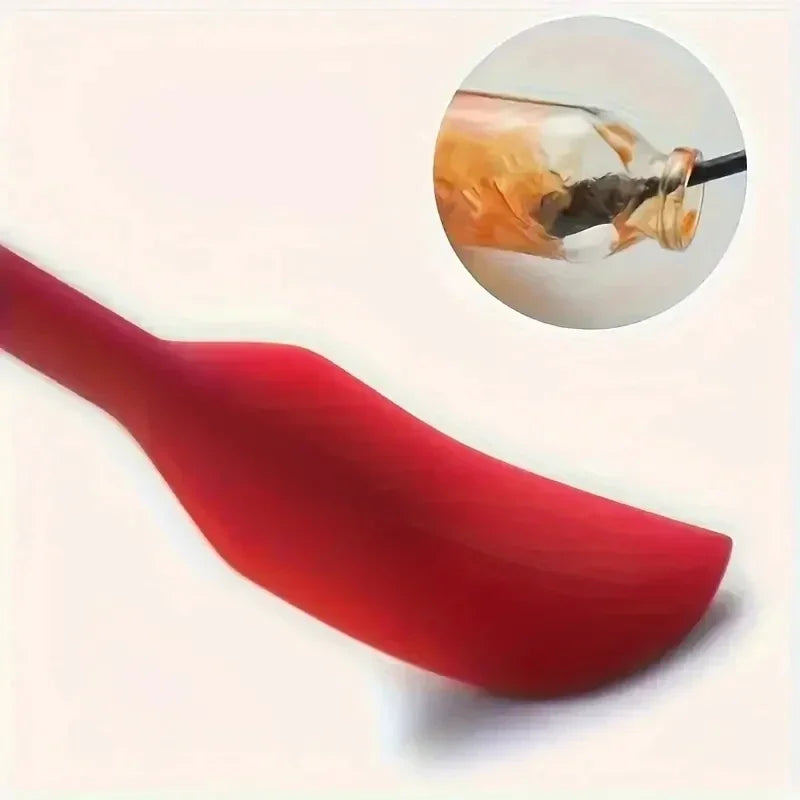 3-Piece Mini Silicone Spatula Set – Heat Resistant, Jar & Baking Silicone Spatula Set Qme