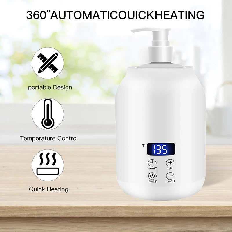 Electric Massage Oil Warmer – LED Display, 2 Bottles, 30–65°C Massage Oil Warmer Qst