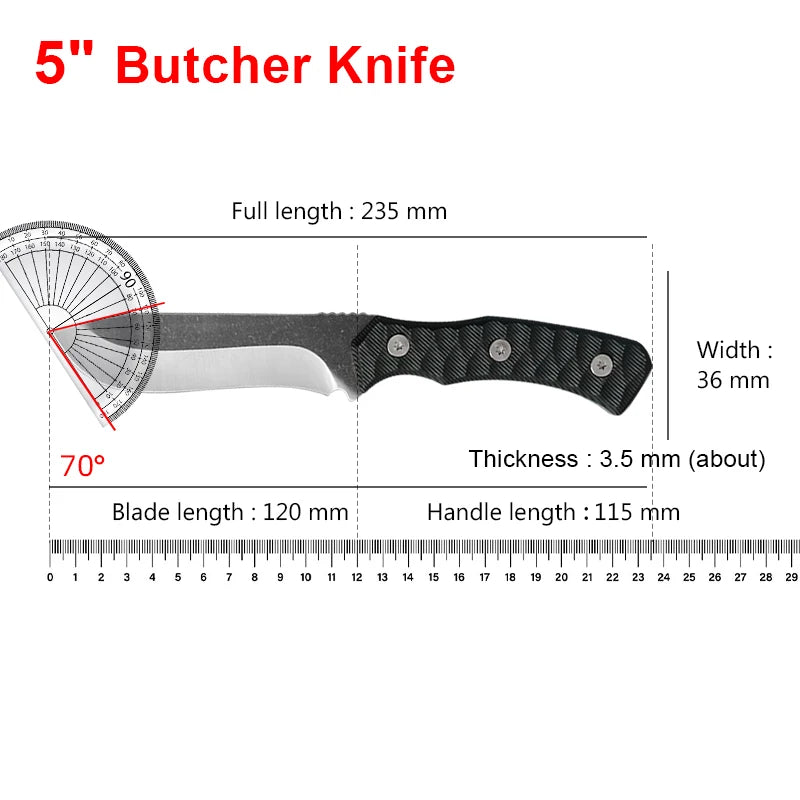 InLeung Stainless Steel Chef Knife – Cleaver & Veggie Knife Kitchen Chef Knife Qst