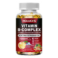 HOLUCKS Organic Vitamin B-Complex with Magnesium & Biotin Vitamin Supplement Qst 60pcs - 1 BOX Trial