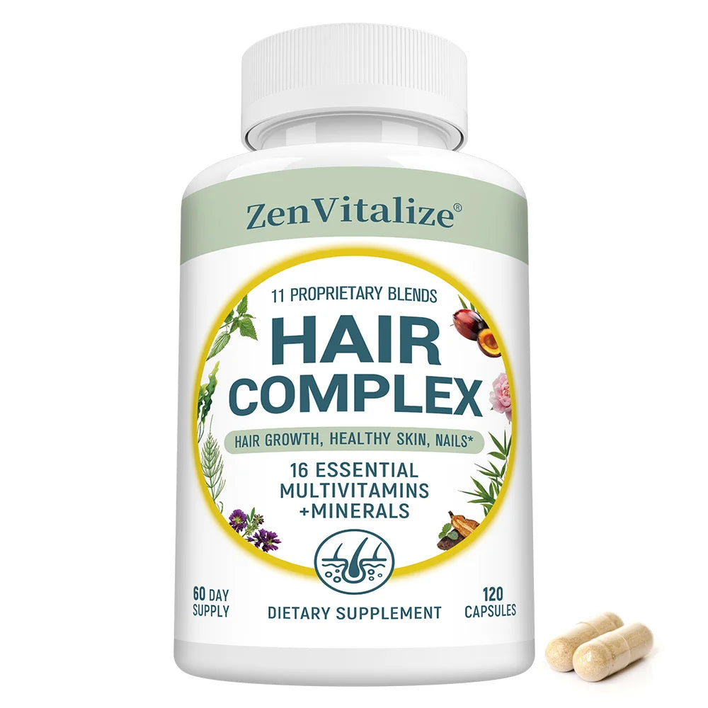 Hair Growth Supplement – Biotin, Vitamins A B C D E, Zinc & Iron 120ct Hair Growth Supplement Qst 120 count-1 bottle