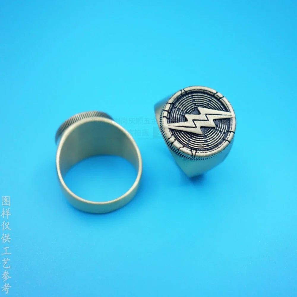 Lightning Bolt Superhero Metal Cosplay Ring – Unisex Cosplay Ring Qme