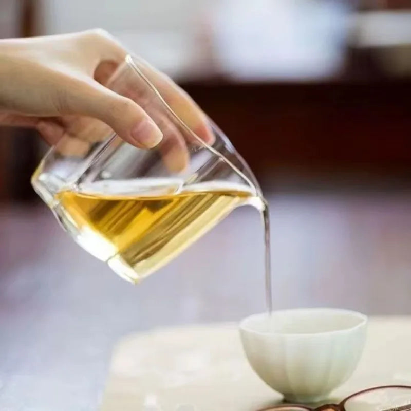 Cloud Glass Borosilicate Fair Cup Tea Dispenser 301–400ml Glass Tea Dispenser Qme