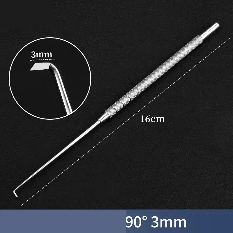 Stainless Steel Curved Crochet Hook Needle with Knife Blade Crochet Hook Needle Qme