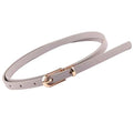 Women's Thin PU Belt Pin Buckle – Black, White & Gray Women's Thin Belt Qme Gray