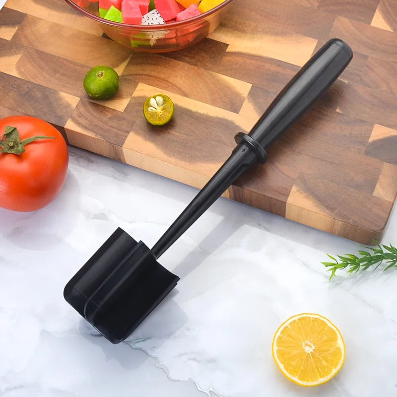 Heat Resistant Meat Chopper & Masher – Ground Beef & Turkey Meat Chopper Tool Qme black