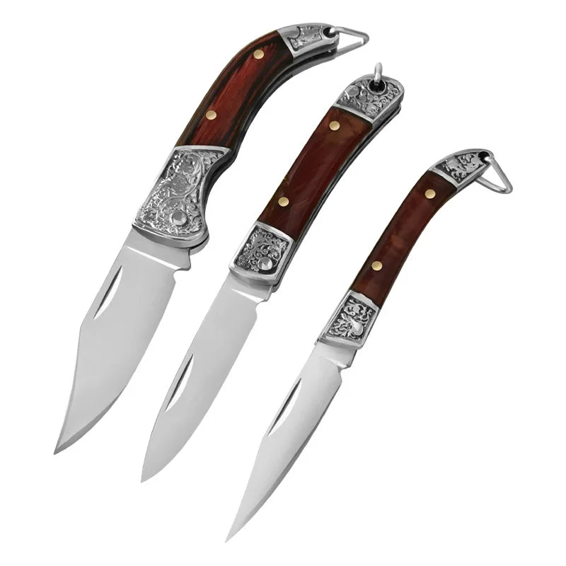 Swayboo Folding Pocket Knife – Stainless Steel Wood Handle Folding Pocket Knife Qst