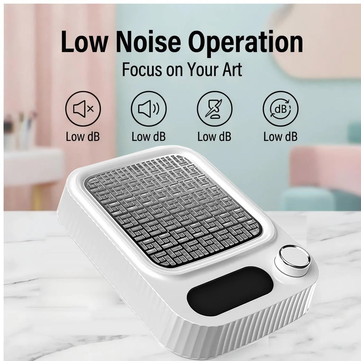 80W Professional Nail Dust Collector – Removable Filter Nail Dust Collector Qst