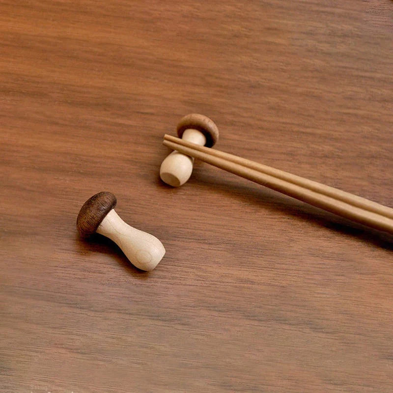 Mushroom Chopstick Rest Stand – Cute Kitchen Table Decor 2pcs Chopstick Rest Stand Qme