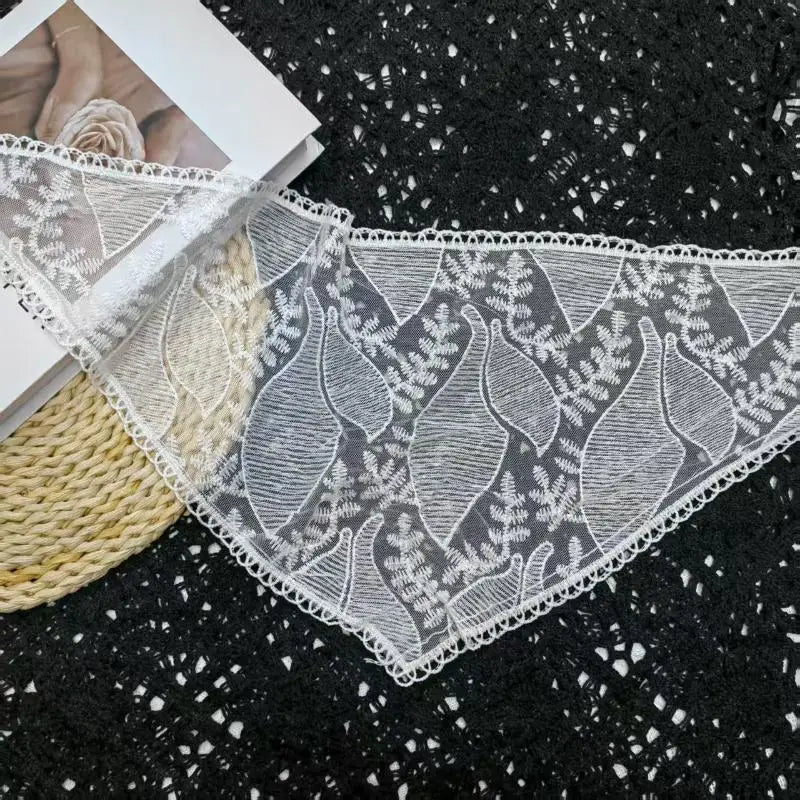 Women's White Lace Triangle Headscarf & Hair Wrap Lace Hair Headscarf Qst A8
