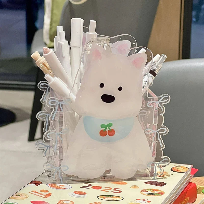 Cute Acrylic Fish Cake Pen Holder | Cloud-Shaped Desk Organizer Desk Pen Holder Qme