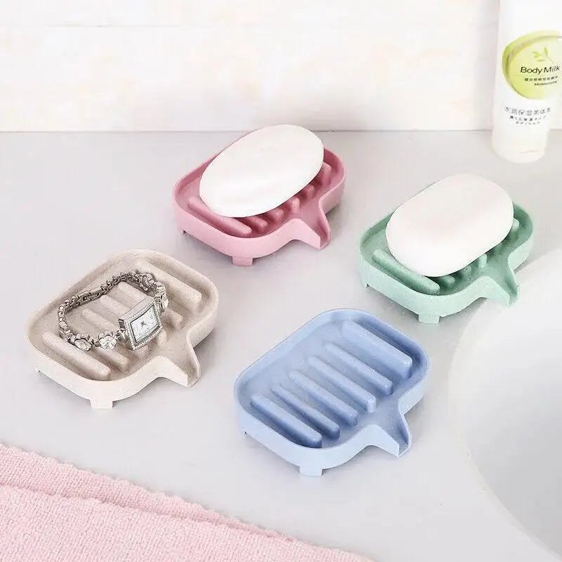 Silicone Self-Draining Soap Dish Bar Holder – 4 Colors Silicone Soap Dish Qme