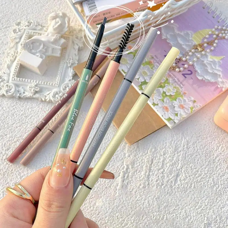 Double-Headed Eyebrow Pen – Smudge-Proof, Waterproof, 6 Shades Eyebrow Pen Qme