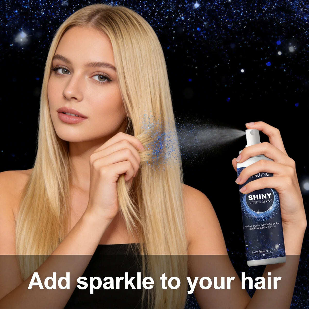 Qme Body Glitter Spray – Long-Lasting Shimmer for Hair & Skin Body Glitter Spray Qme