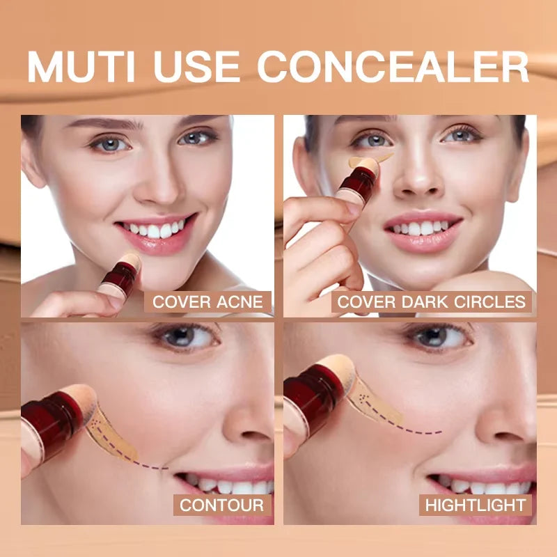 Sponge Head Concealer – Covers Dark Circles, Acne & Freckles Face Concealer Qme