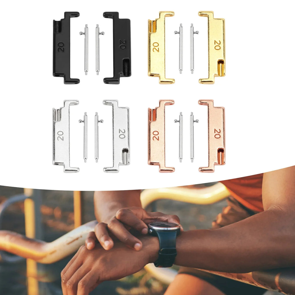 Metal Watch Band Adapter 1 Pair – 20–22mm Strap Connection Watch Band Adapter Qme