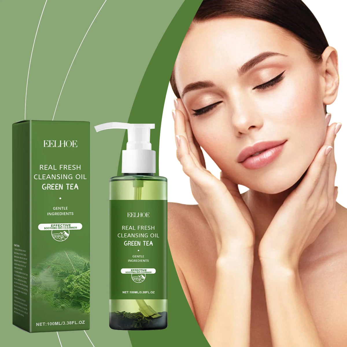 Eelhoe Green Tea Cleansing Oil – Gentle Makeup Remover 100ml Cleansing Oil Qst