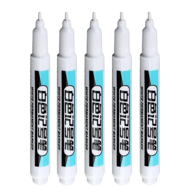 White Permanent Paint Marker Pens | 0.7mm Waterproof Tip Paint Marker Pens Qme 5Pcs-1.0 mm