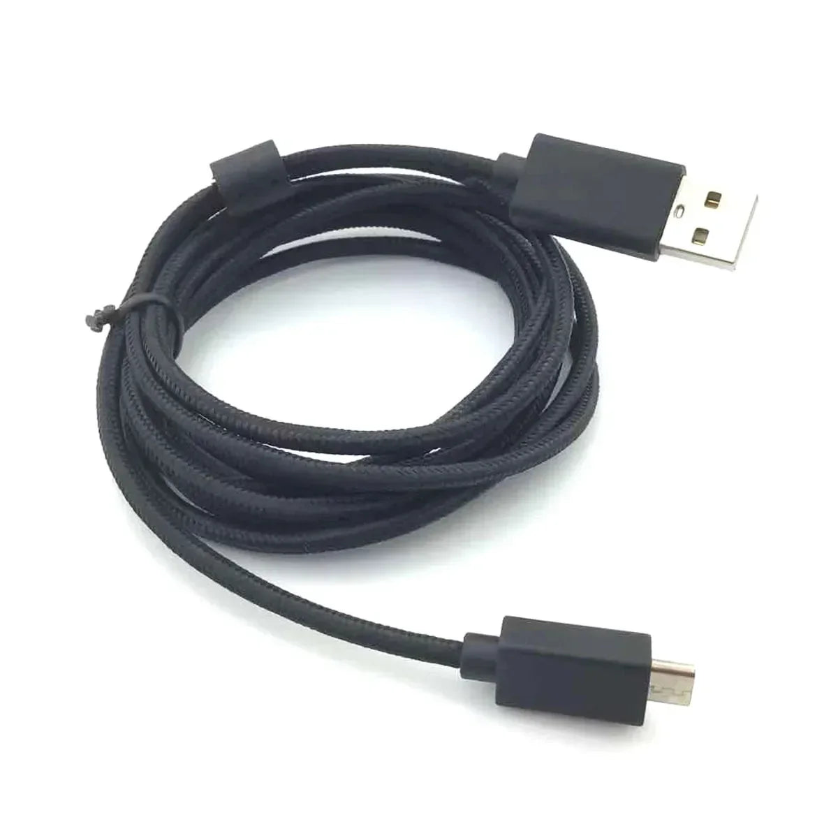 Gaming Headset USB Cable – Nylon Braided with Magnetic Ring Headset USB Cable Qme black