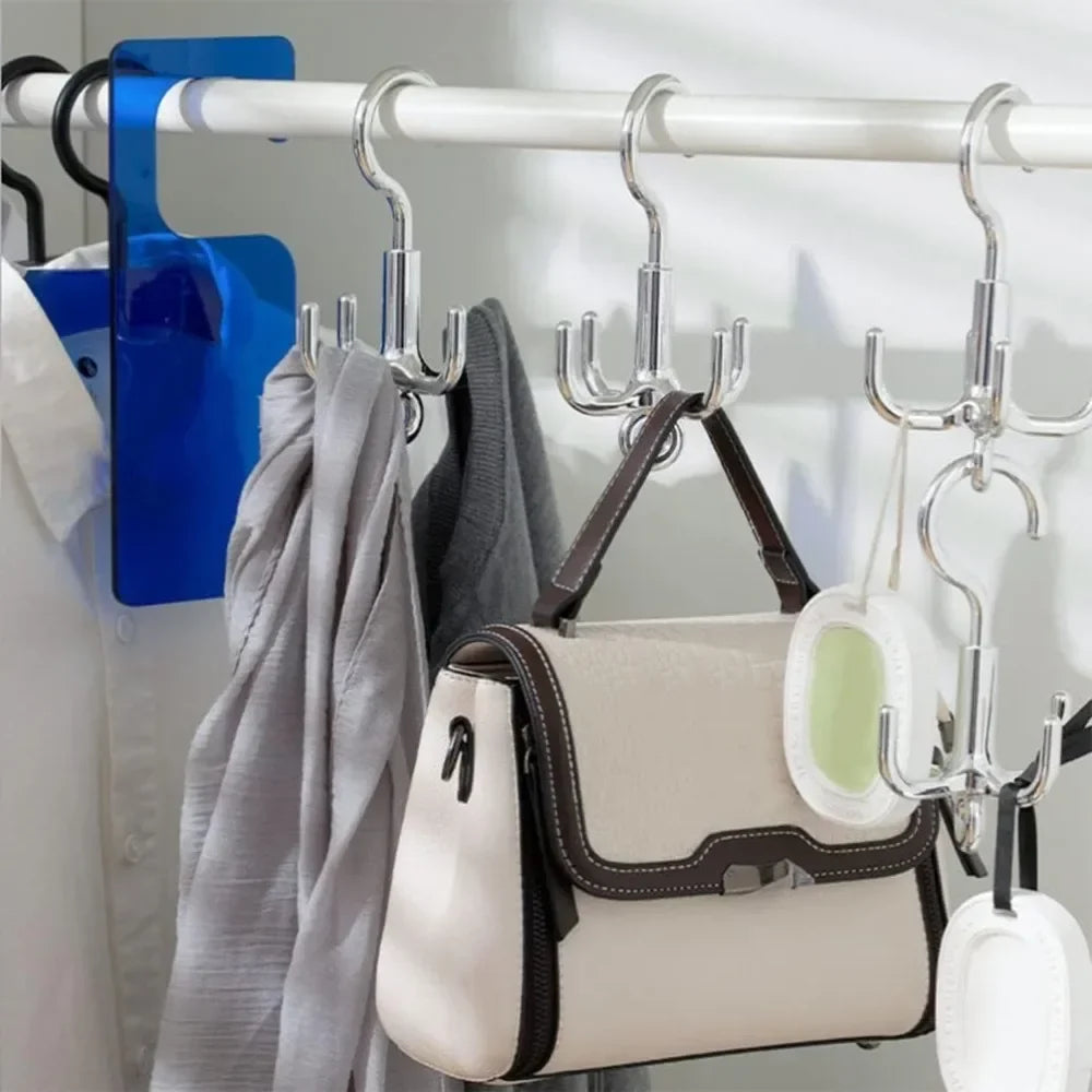 360° Rotating 4-Claw Clothes Hook – Scarf & Wardrobe Organizer Wardrobe Hook Organizer Qme