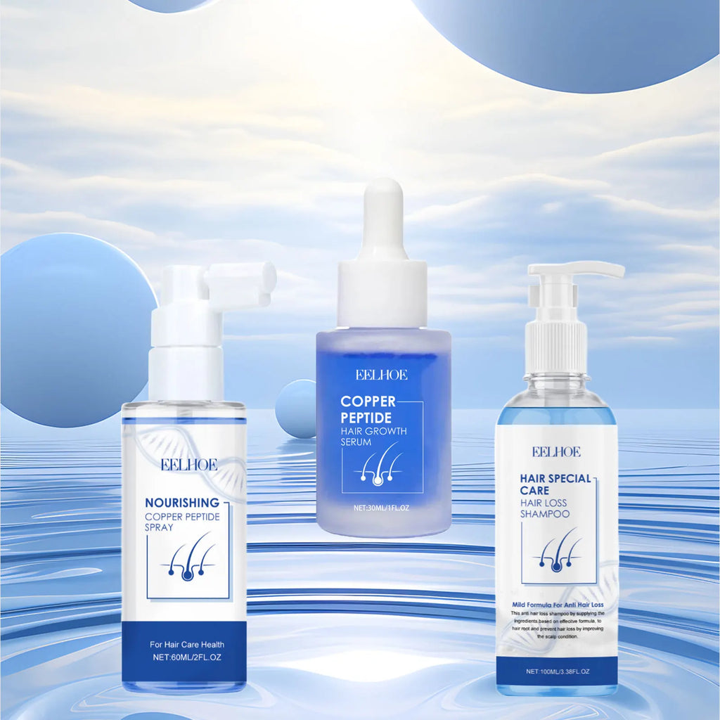 EELHOE Blue Copper Peptide Hair Care Set – Spray, Shampoo & Essence Hair Care Set Qst 3 Hair Spray