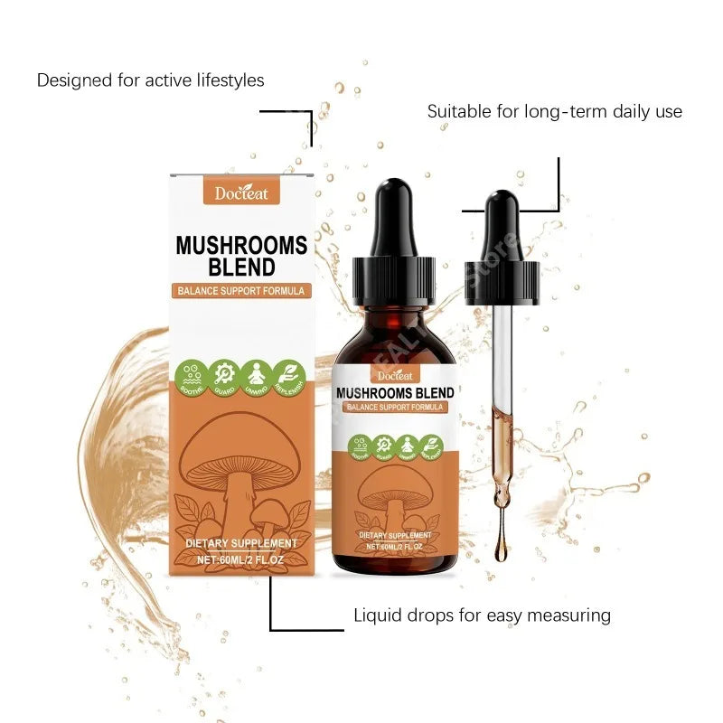 Mushroom Tincture Drops – Chaga Reishi Cordyceps Blend 60ml Mushroom Tincture Qst