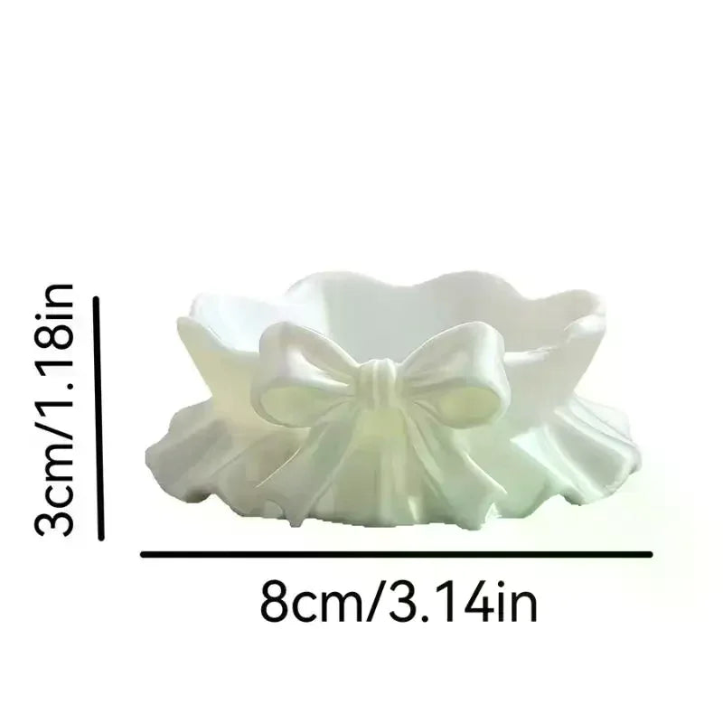3D Printed Bow Jewelry Organizer Tray – Cute Girly Dish Jewelry Organizer Dish Qme